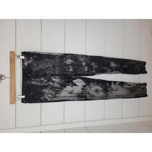 NWOT Boutique Vocal Black & grey tie dyed pull on pants